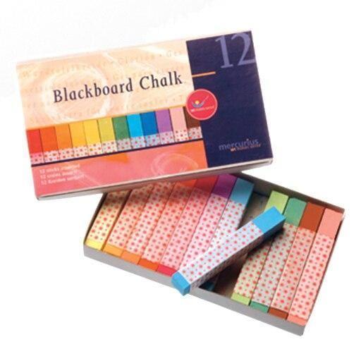 Mercurius Blackboard Pastel Chalk - 12 Assorted Colors