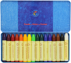 Stockmar Beeswax Stick Crayons 16 in a Tin