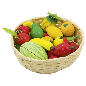 Goki Wooden Fruit in a basket