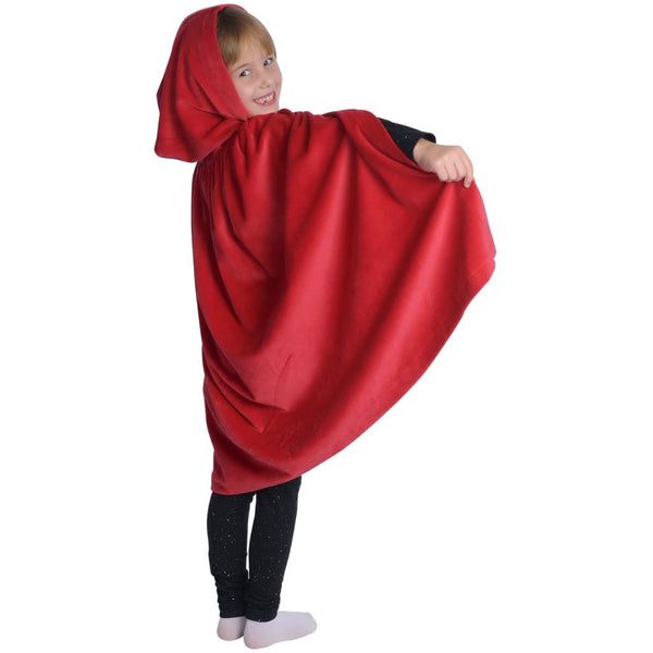 Storybook Cotton Velour Cape red