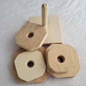 Handmade Natural Wood Stacking Toy by Toymaker of Lunenburg