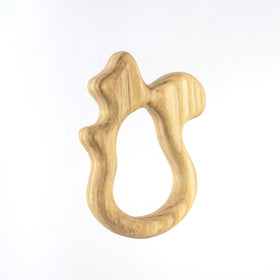 Organic Wooden Hand-carved Teether Squirrel Toy